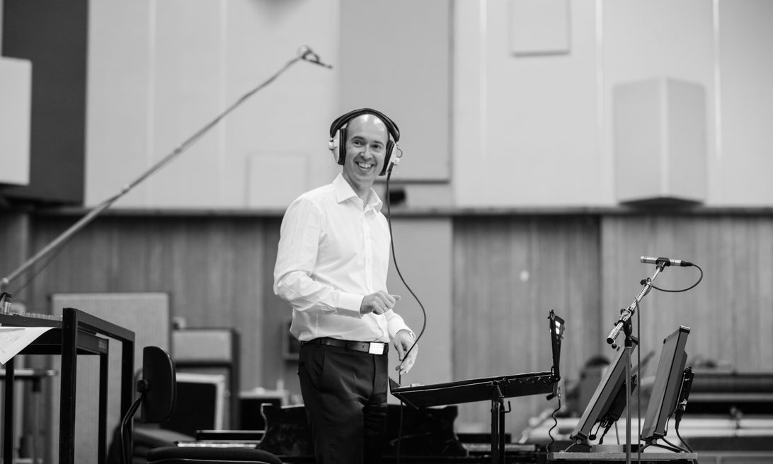 Choral conductor Mark Ford at Abbey Road Studios